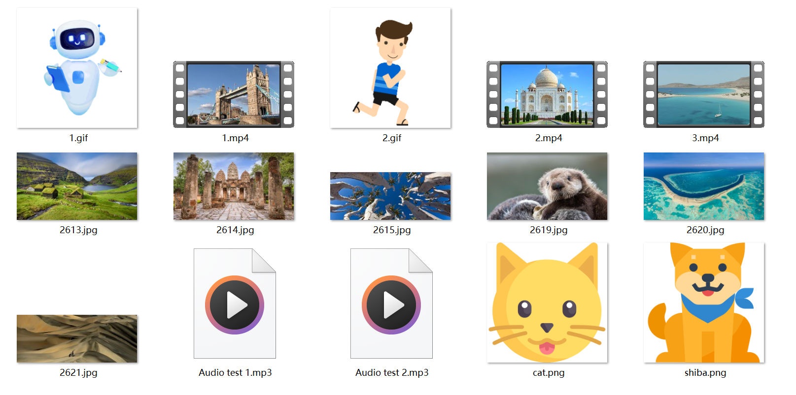 image-指定查找並預覽播放出在多個文件夾里不同擴展名的圖片、視頻以及音頻文件
