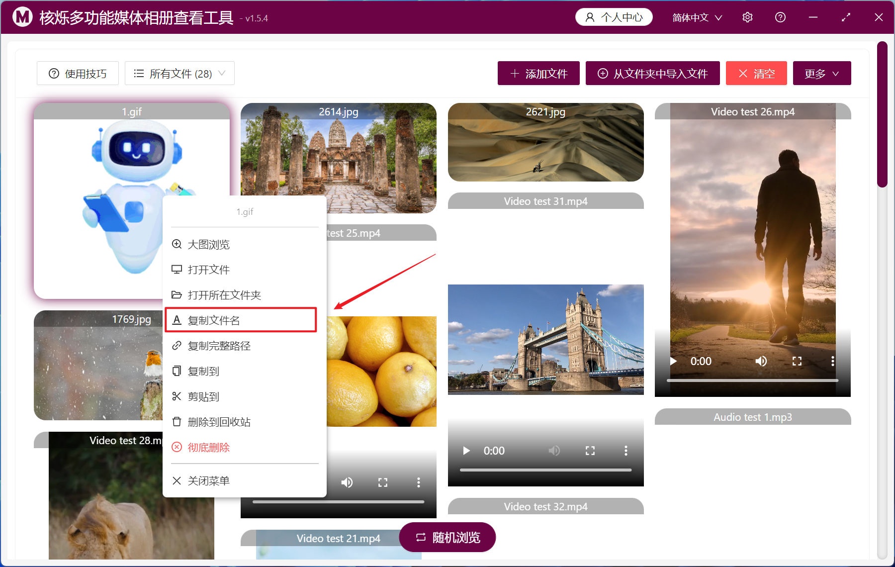 image-如何批量复制图片、视频文件的文件名并进行统一查看放映