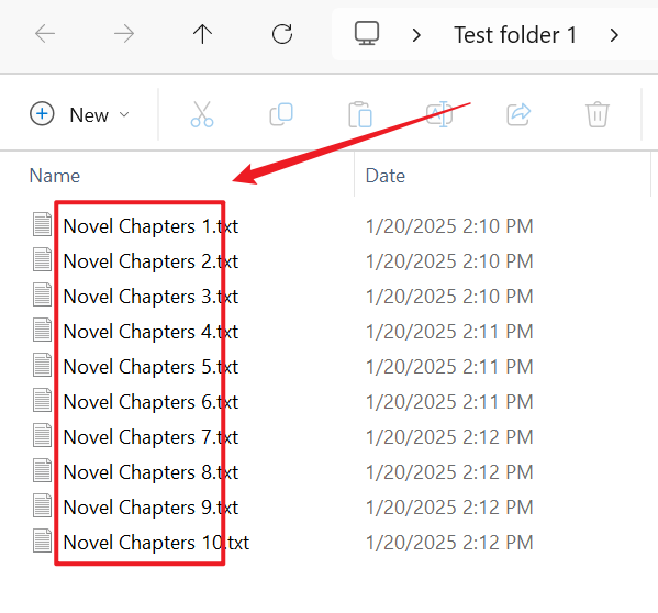 image-将多个含有小说章节纯文本格式文件的文件名以该文件第一行标题进行批量更改
