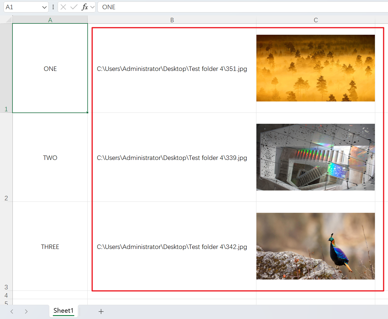 image-批量將多個Excel 工作表中的本地圖片鏈接轉換為圖片形式