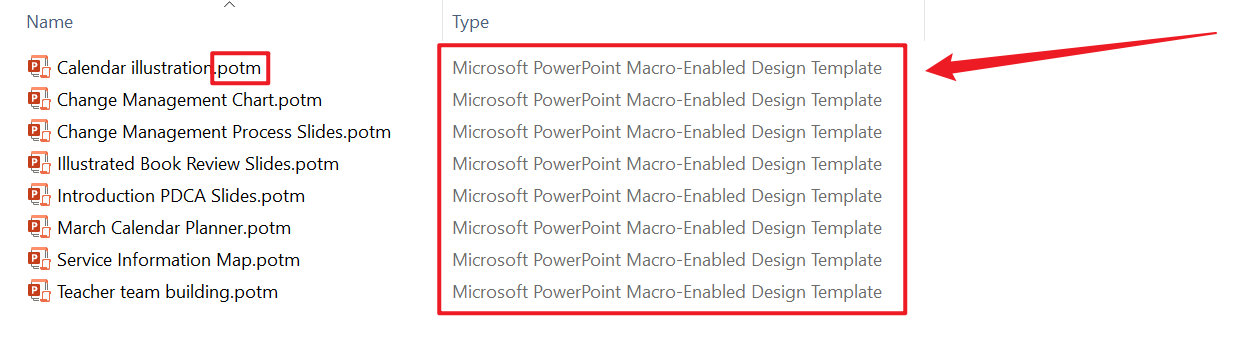 image-非常多的Power Point幻灯片文件批量转换成支持宏的POTM模板格式