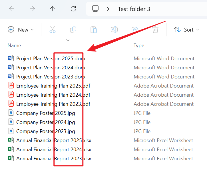 image-上千個文件按文件名稱最後面末尾的幾個字母、數字或字符批量分類歸納