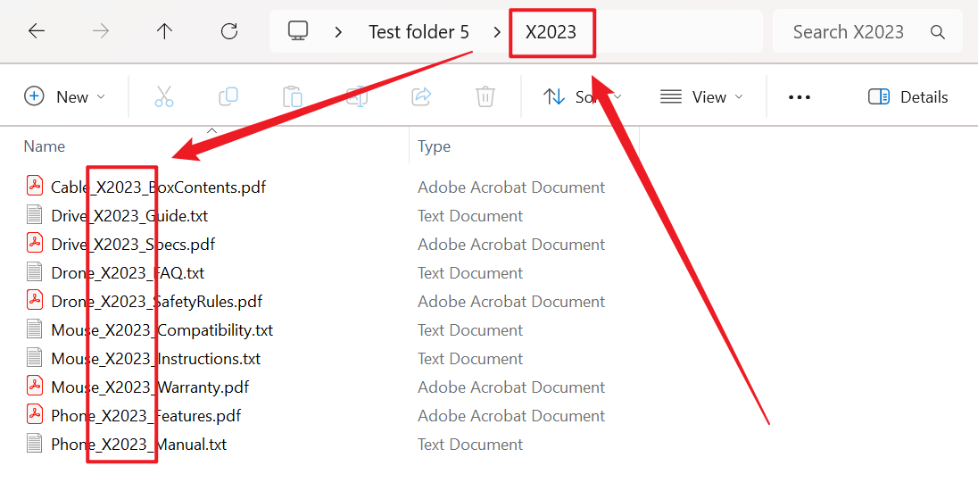image-按文件名第一個到第五個、第六個到第十個或中間範圍內任意數字、字母或文字批量分類大量的文件
