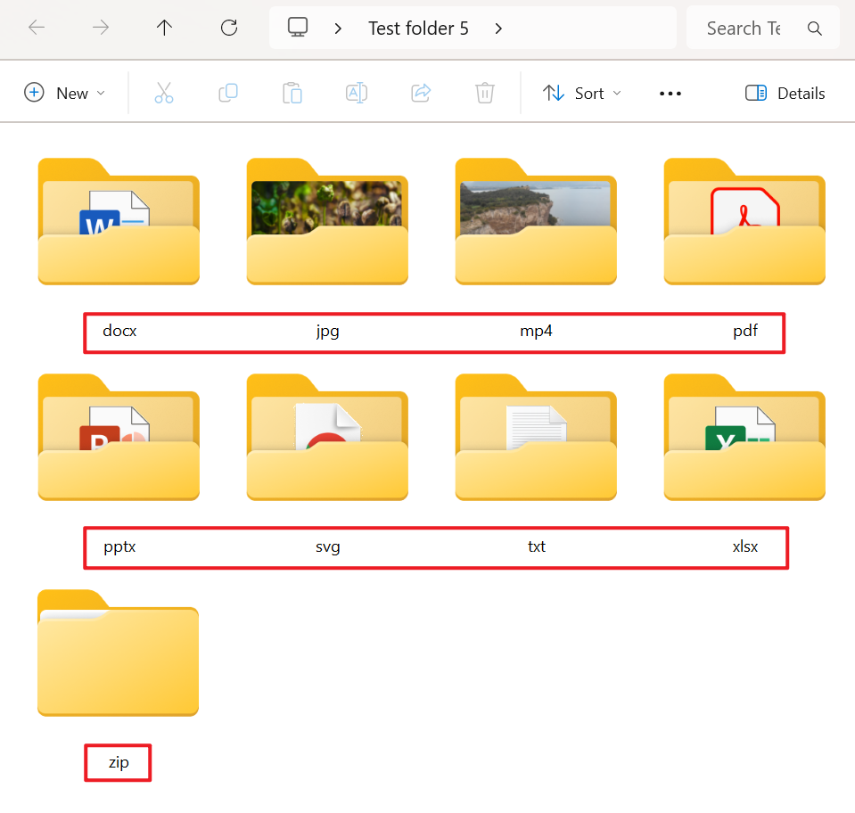image-成千上萬個文件統一按文件擴展名進行分類歸納