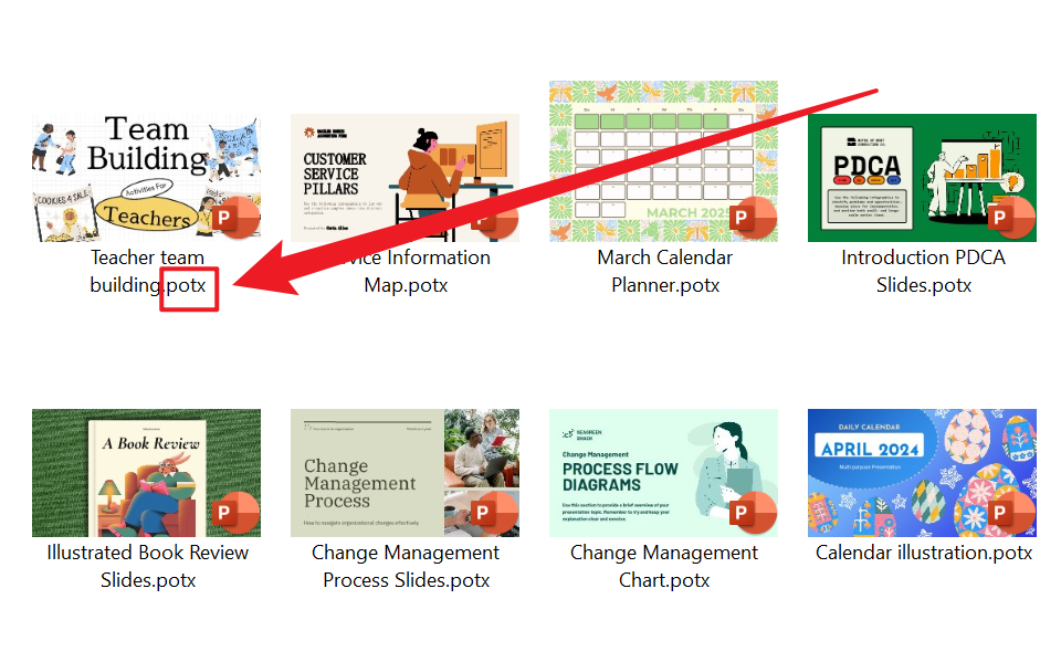 image-很多 PPT 幻燈片直接轉變為 POTX 模板格式