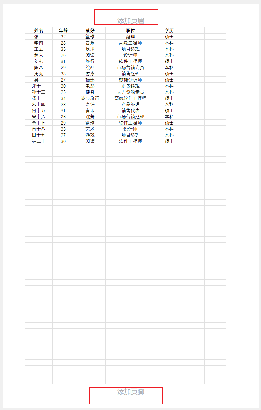 image-excel页眉页脚,表格怎么加页眉页脚,表格每页添加页眉页脚