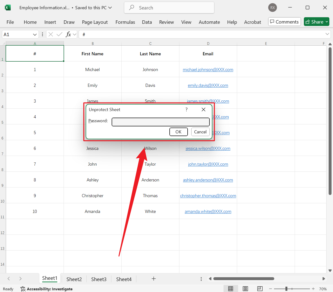 image-如何让 Excel 单元格可以人修改,Excel 解除工作表密码的方法,怎么打开 Excel 但约个的需要改。