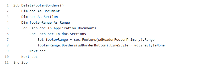 image-批量去掉Word页脚上的横线,批量消除docx文件的页脚边框,Docx文档的页脚横线全部删除