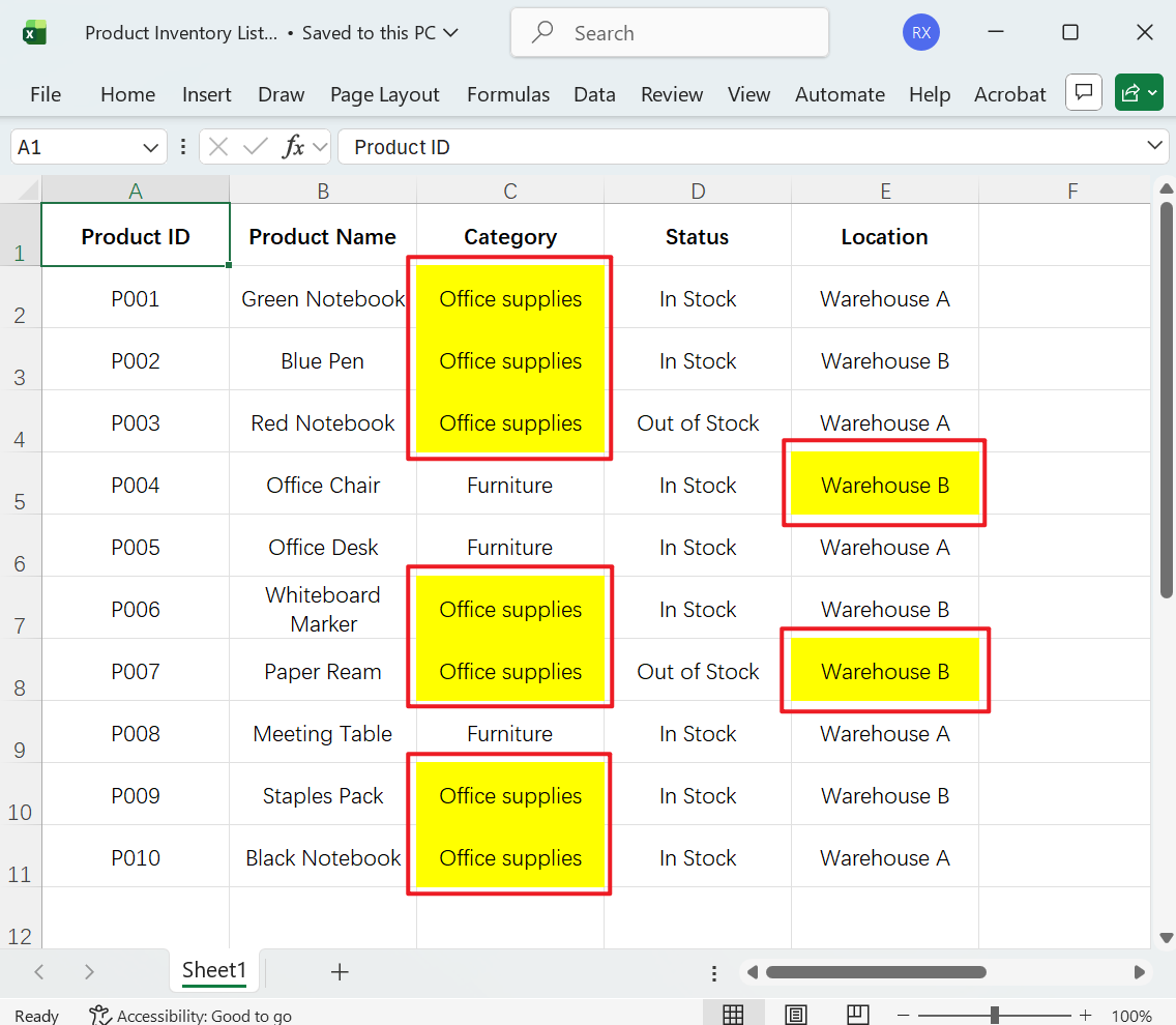 image-Excel 批量替换文字后高亮显示,Excel 批量替换关键字并标记,Xls,Xlsx 批量替换文字后突出显示
