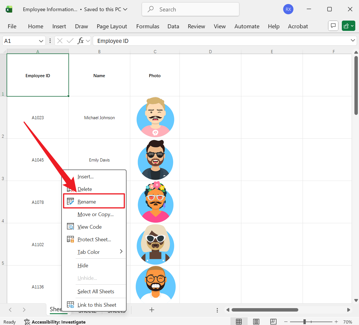 image-Excel 批量重命名 Sheet,Sheet 工作表批量修改名称,Excel 工作表名称批量替换