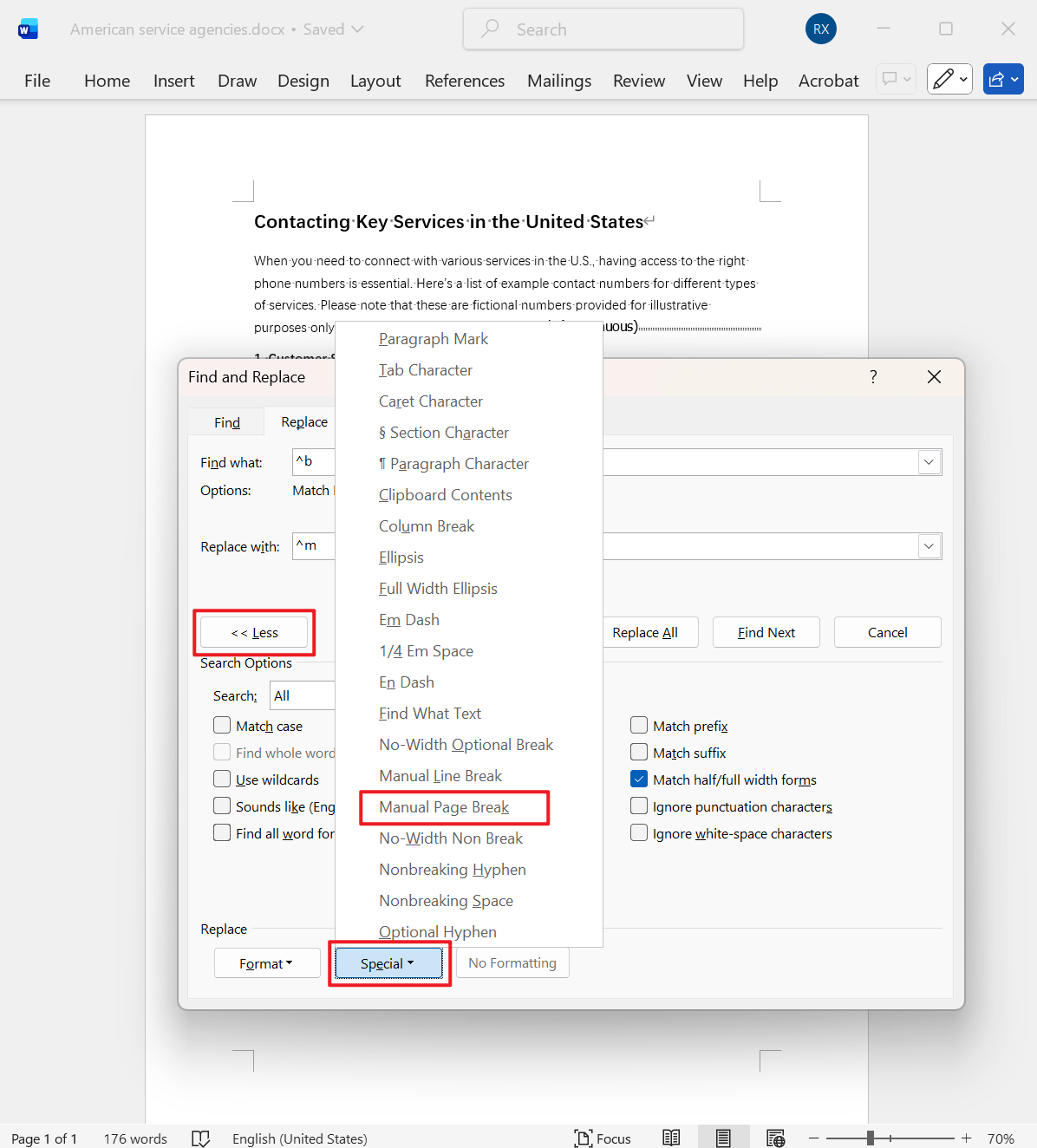 image-Word 批量將分節符替換為分頁符,Doc,docx 分節符轉分頁符,Word 查找替換工具