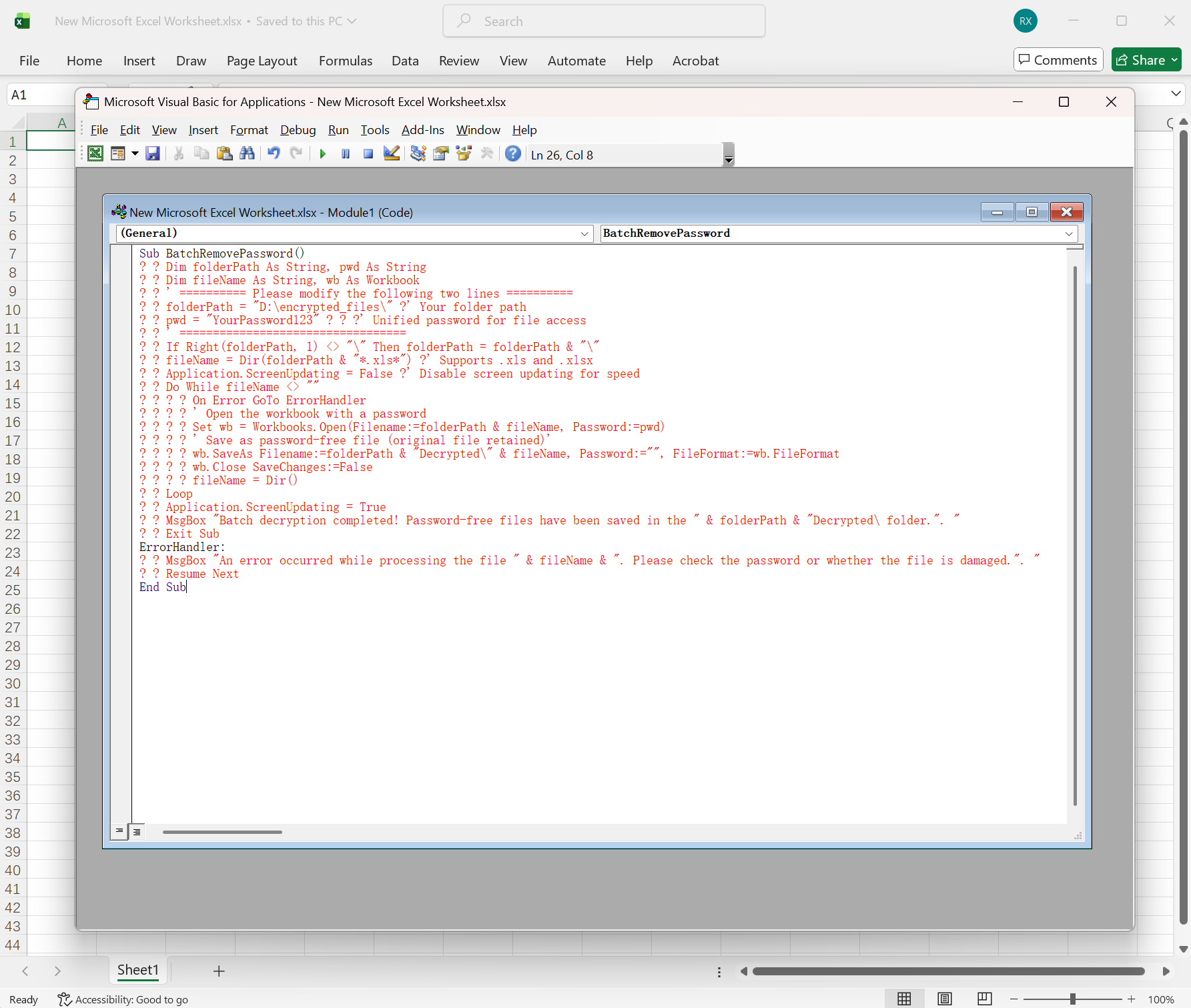 image-批量删除 Excel 打开密码,Excel 取消工作表保护,Xls,Xlsx 批量解除加密