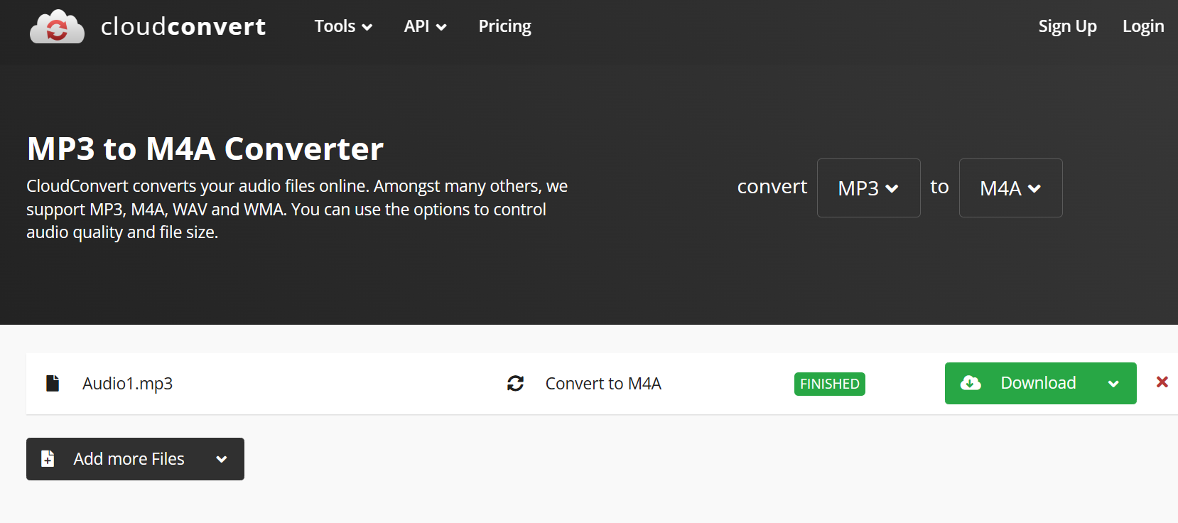 image-MP3 批量轉 M4A,音頻格式轉換工具,音頻批量轉換為 M4A 文件