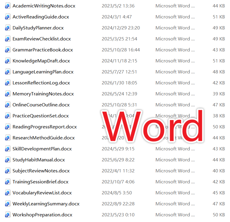 image-Word文件清单,批量统计doc页数,Office元数据汇总